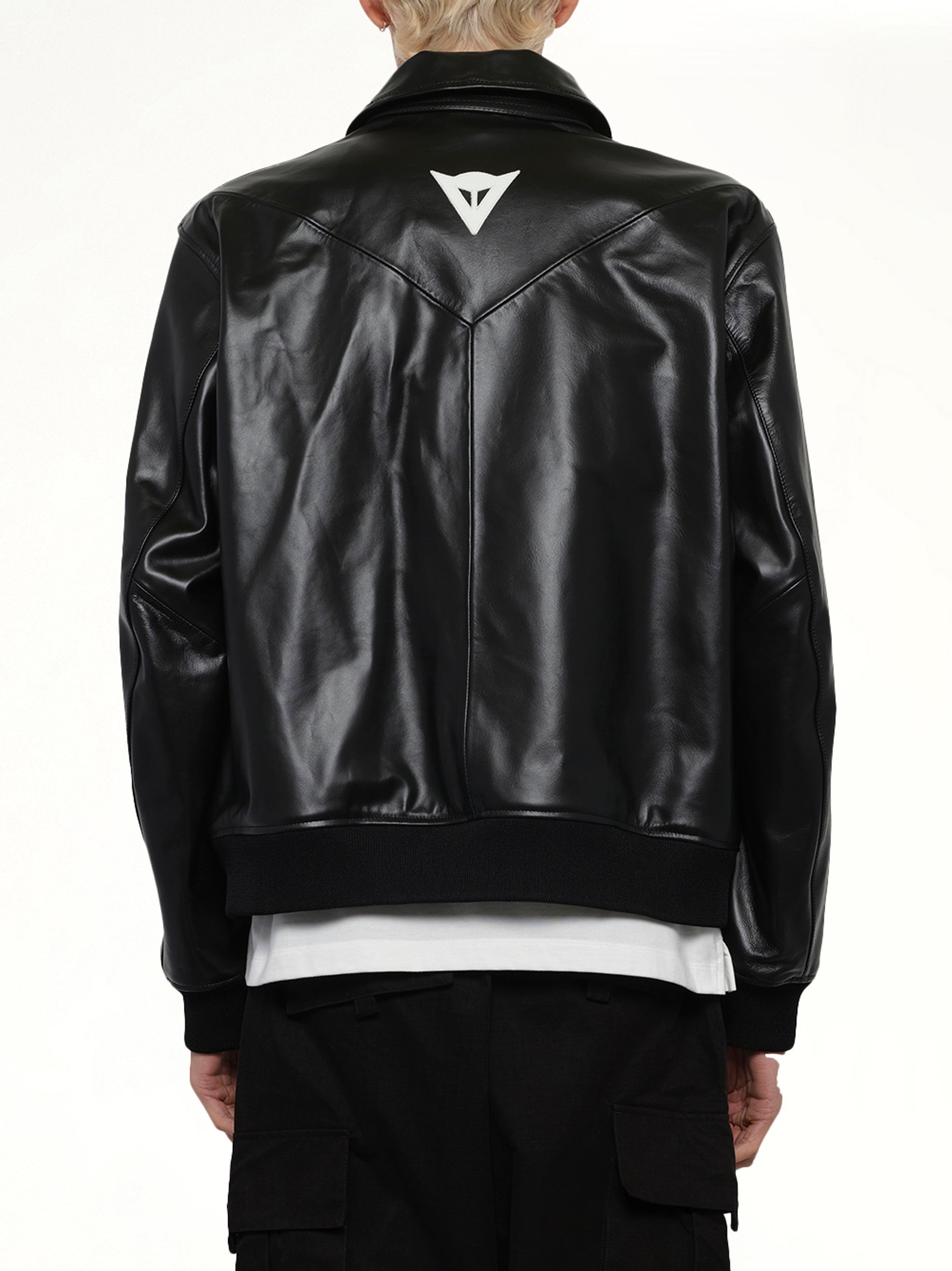 Y-3 x NBHD - 黑色皮革飞行员夹克