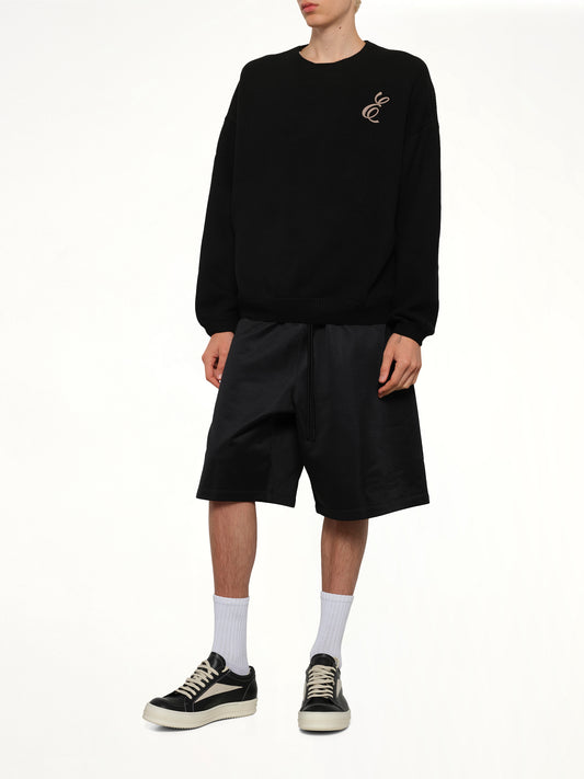 Relaxed Sweatshort in Vintage Black