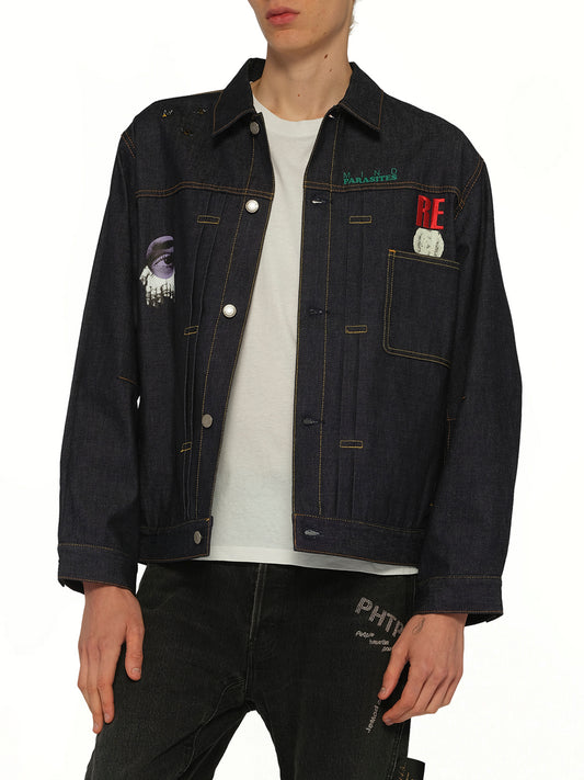 Mind Parasite Denim Jacket in Indigo
