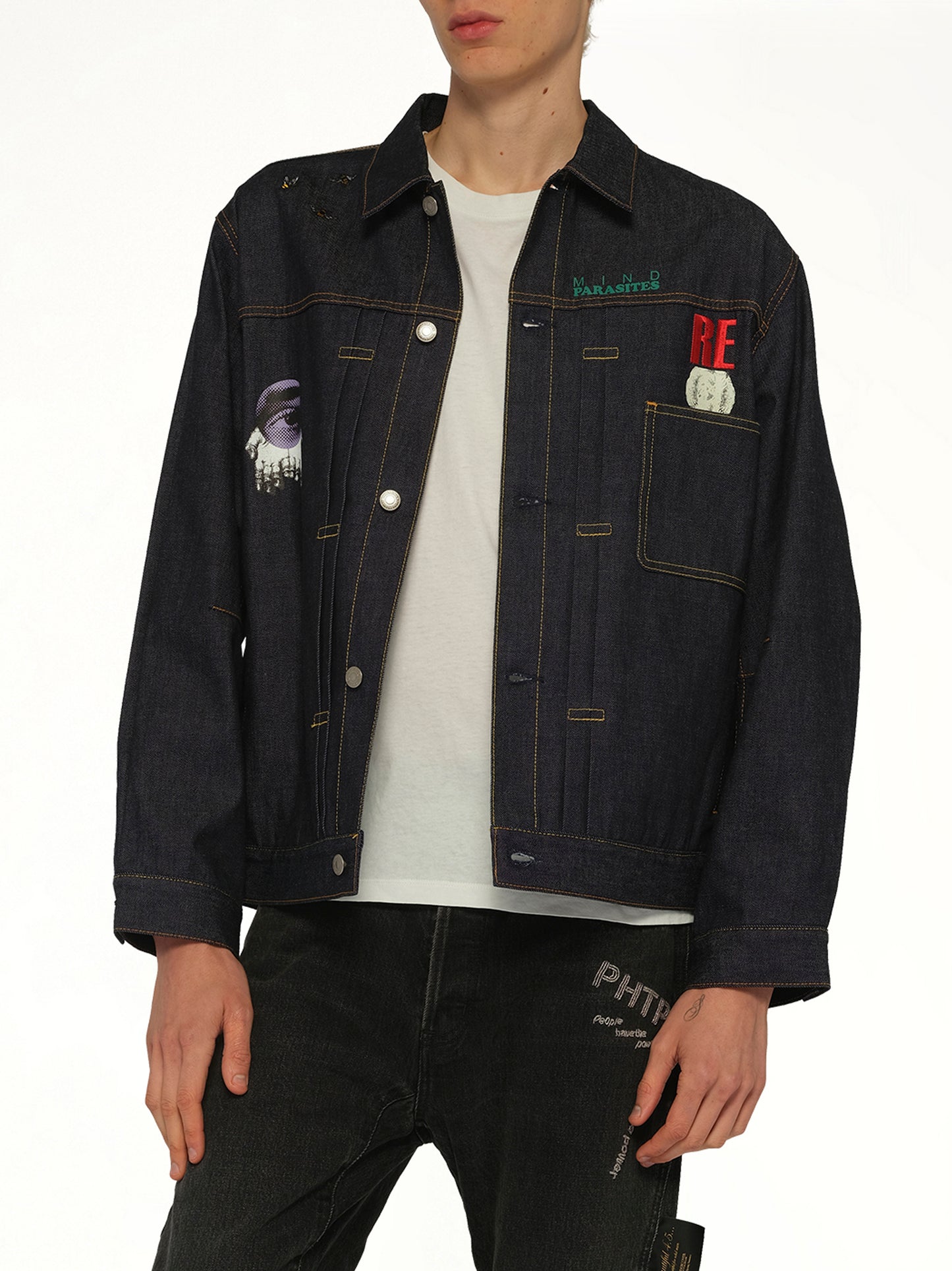 Mind Parasite Denim Jacket in Indigo