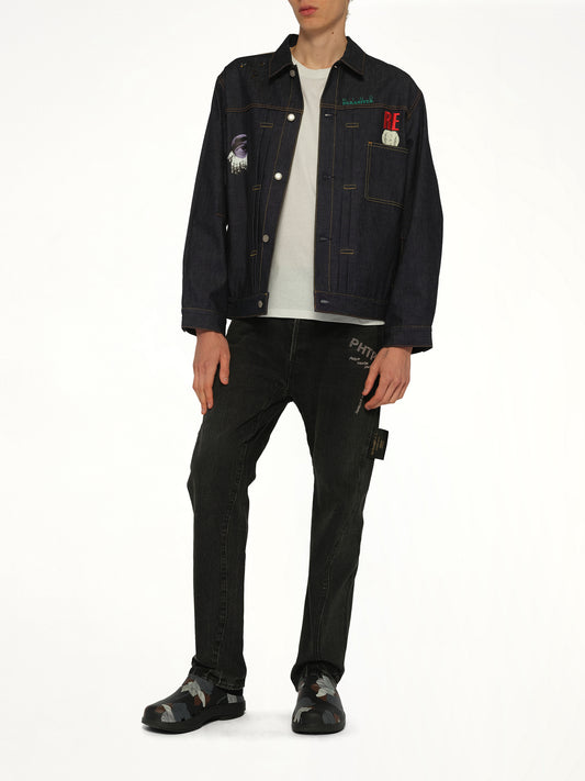 Mind Parasite Denim Jacket in Indigo