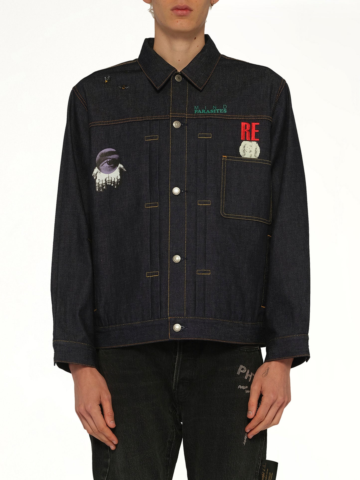 Mind Parasite Denim Jacket in Indigo