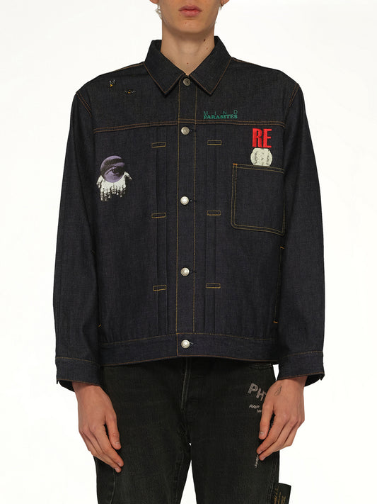Mind Parasite Denim Jacket in Indigo