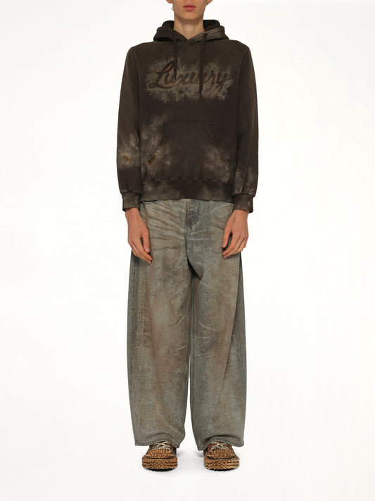 Luxuary Mud Paint Hoodie in Brown