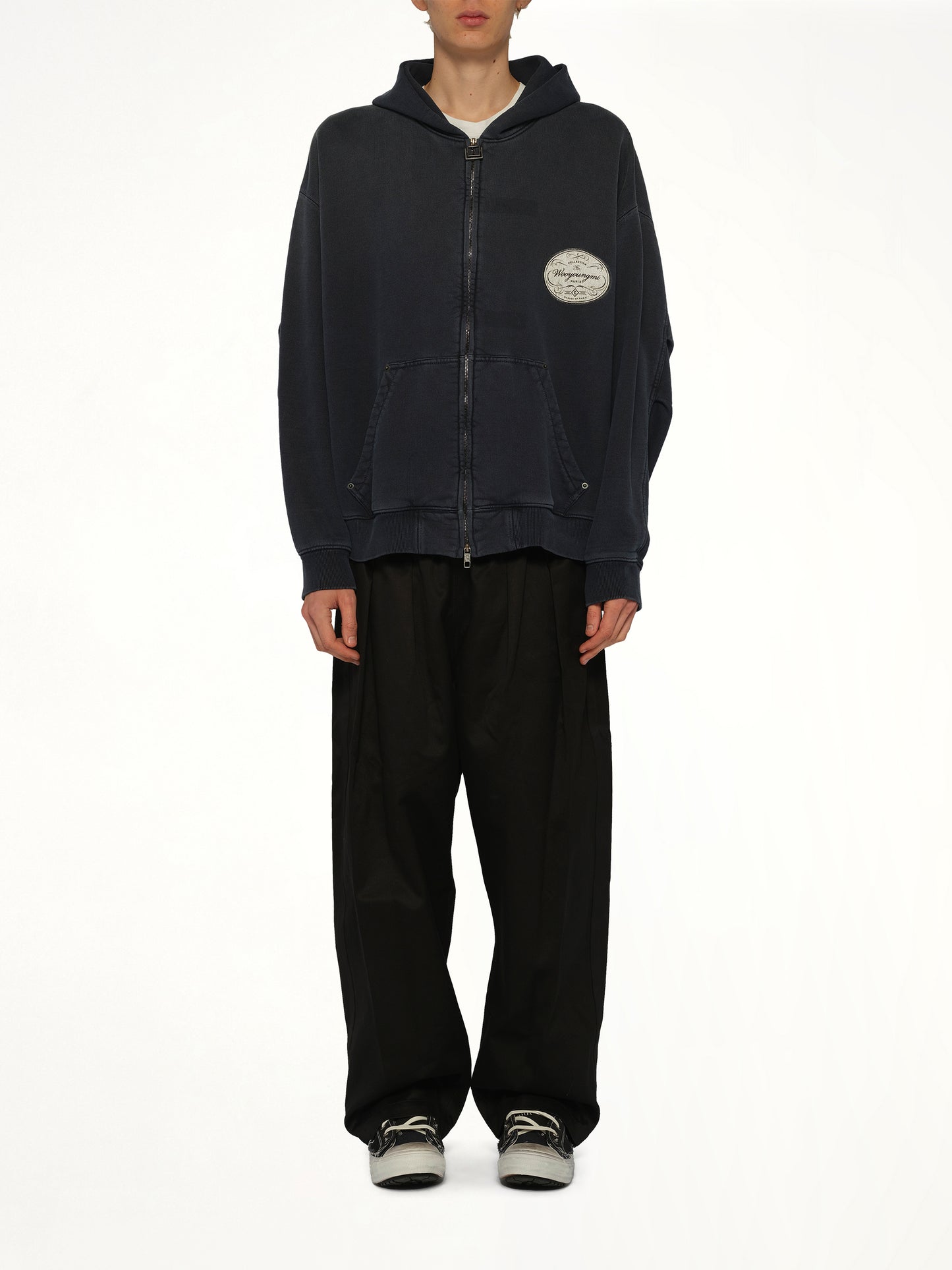 Wooyoungmi Paris Zip Hoodie in Navy