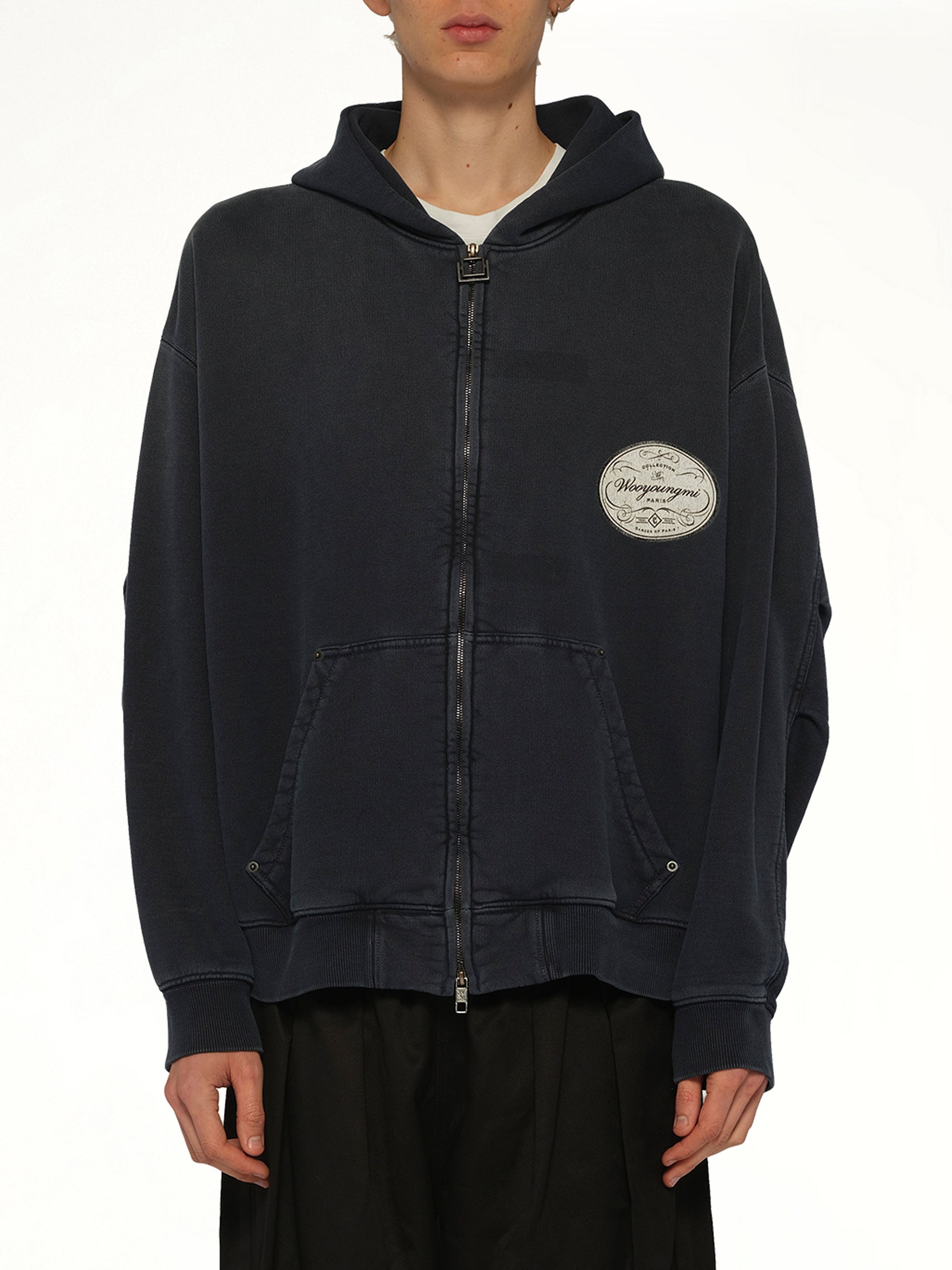 Wooyoungmi Paris Zip Hoodie in Navy