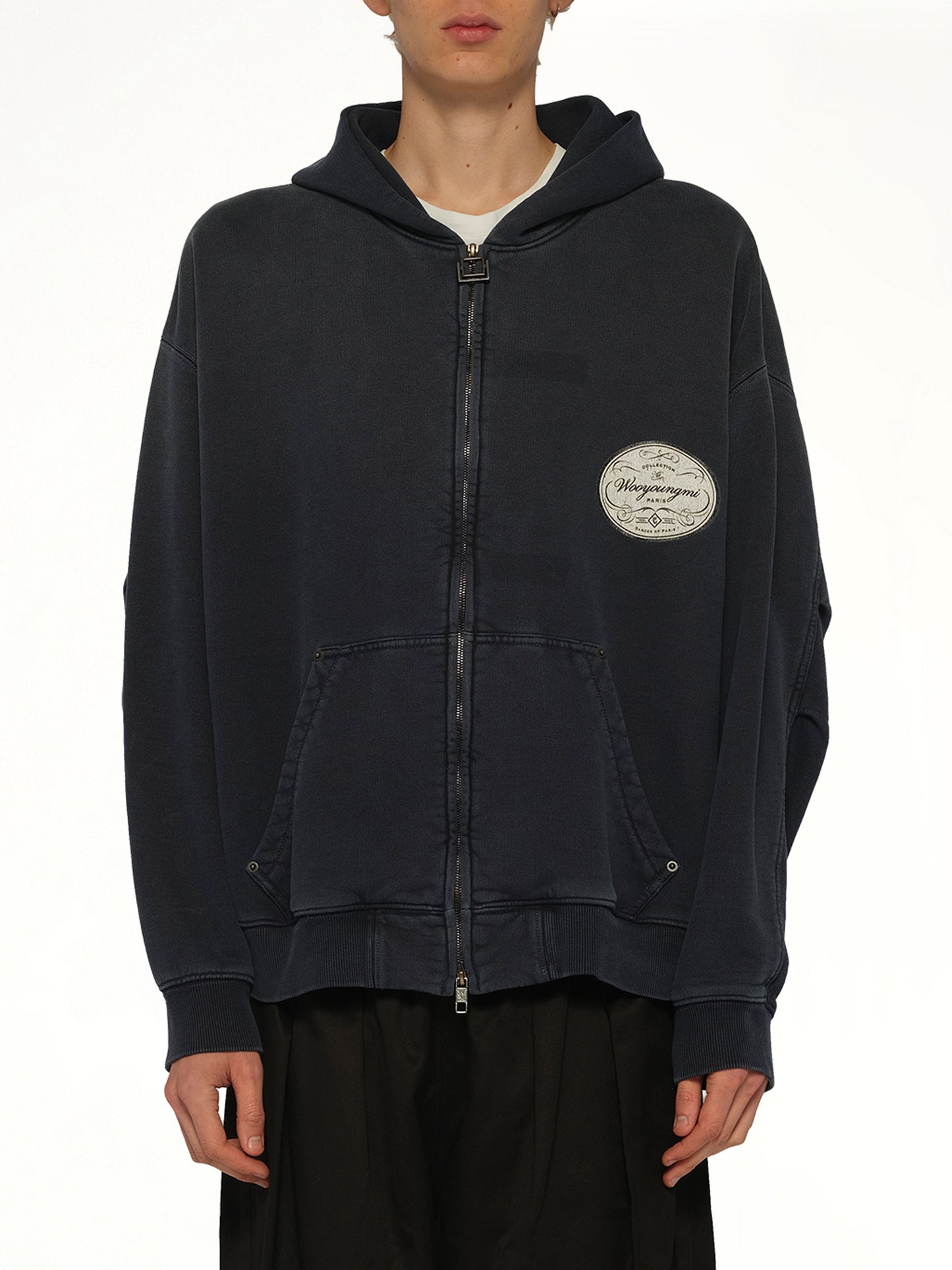 Wooyoungmi Paris Zip Hoodie in Navy