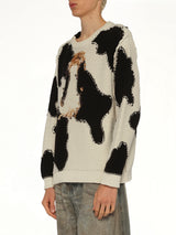 아이보리 액팅 카우 니트 풀오버