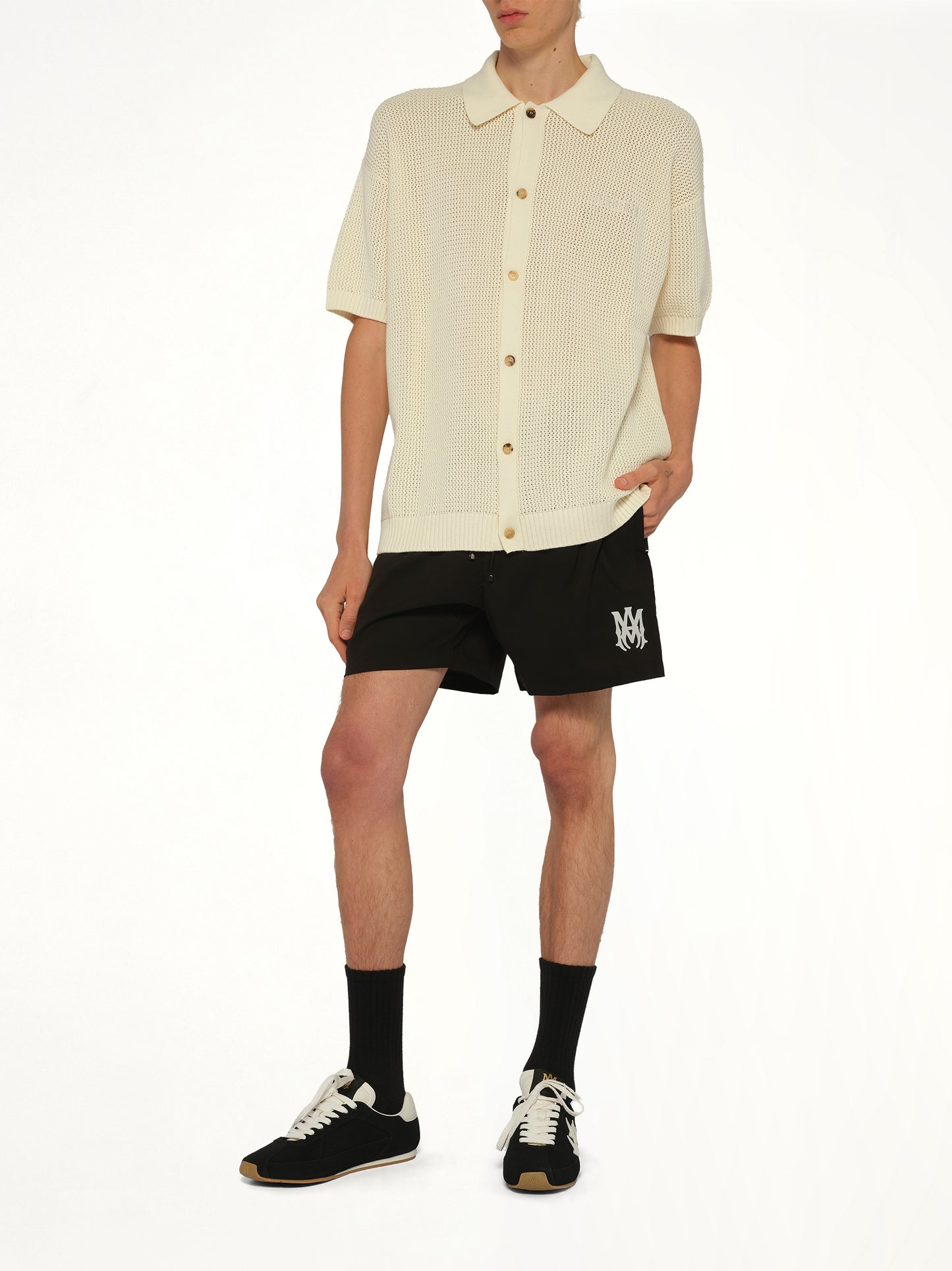 MA Core Logo Swim Trunk in Black