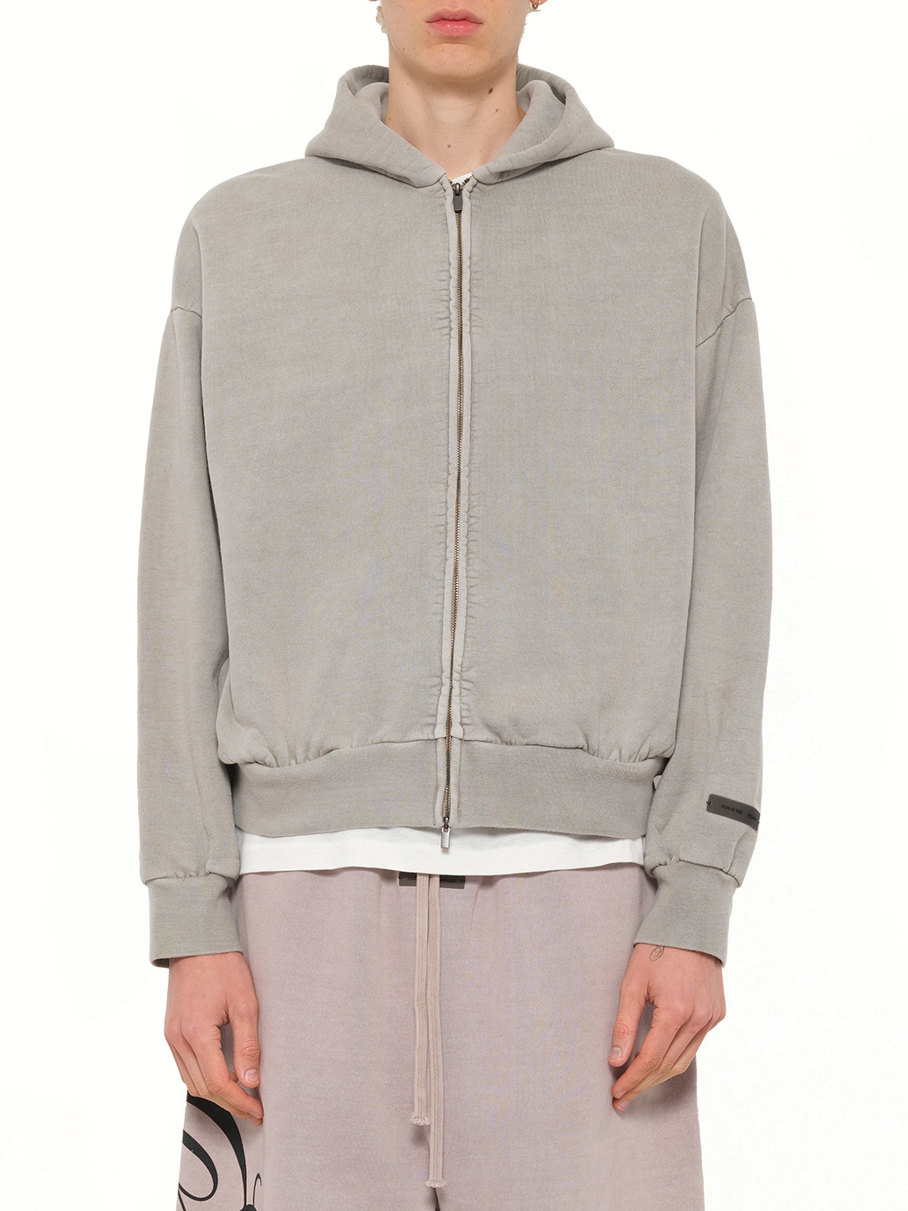 Classic Full Zip Hoodie in Smoke Grey