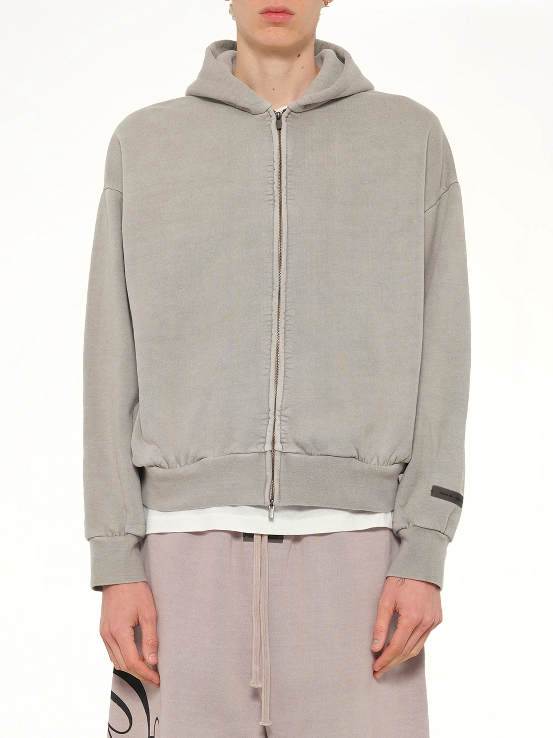 Classic Full Zip Hoodie in Smoke Grey