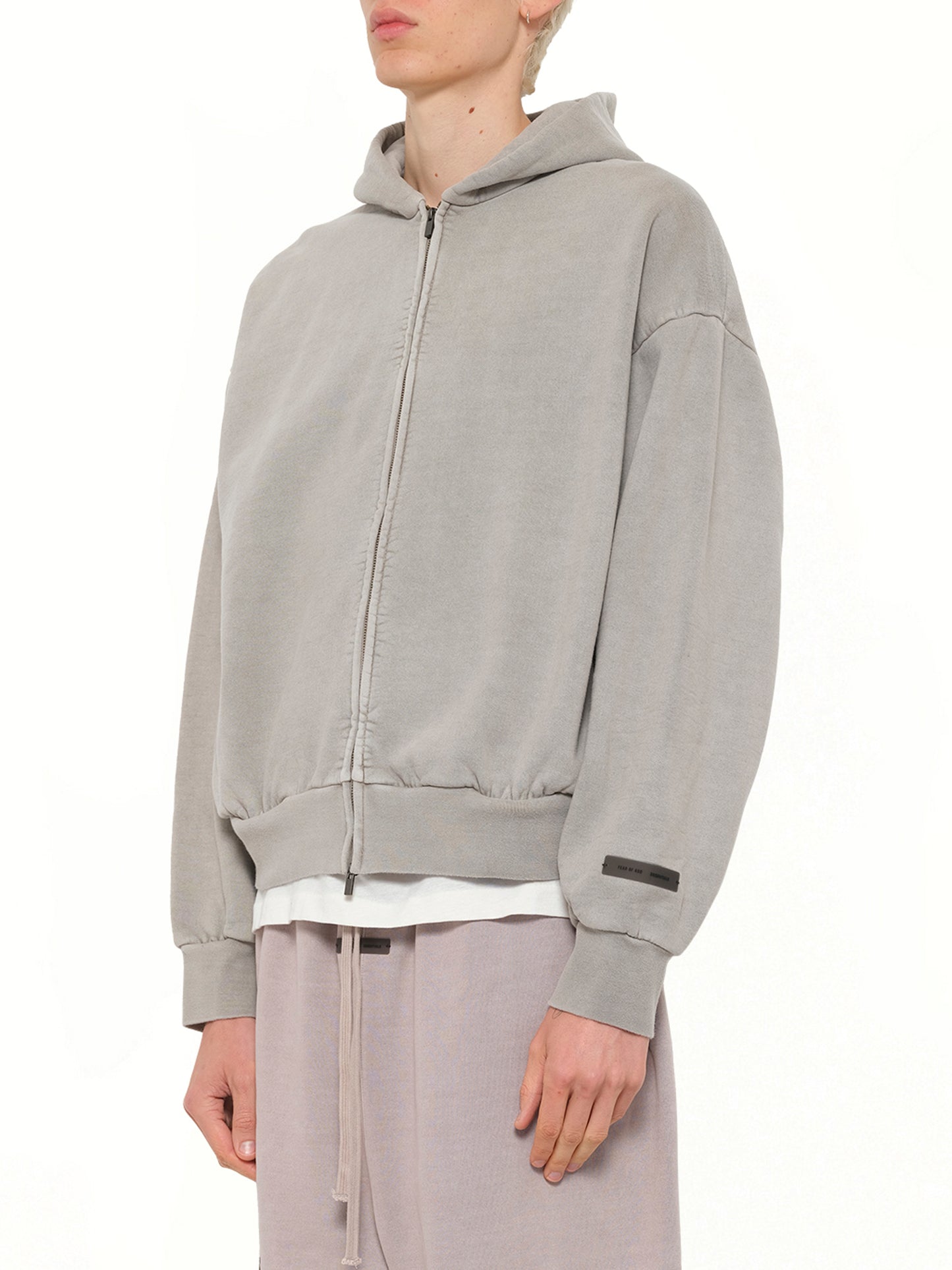 Classic Full Zip Hoodie in Smoke Grey