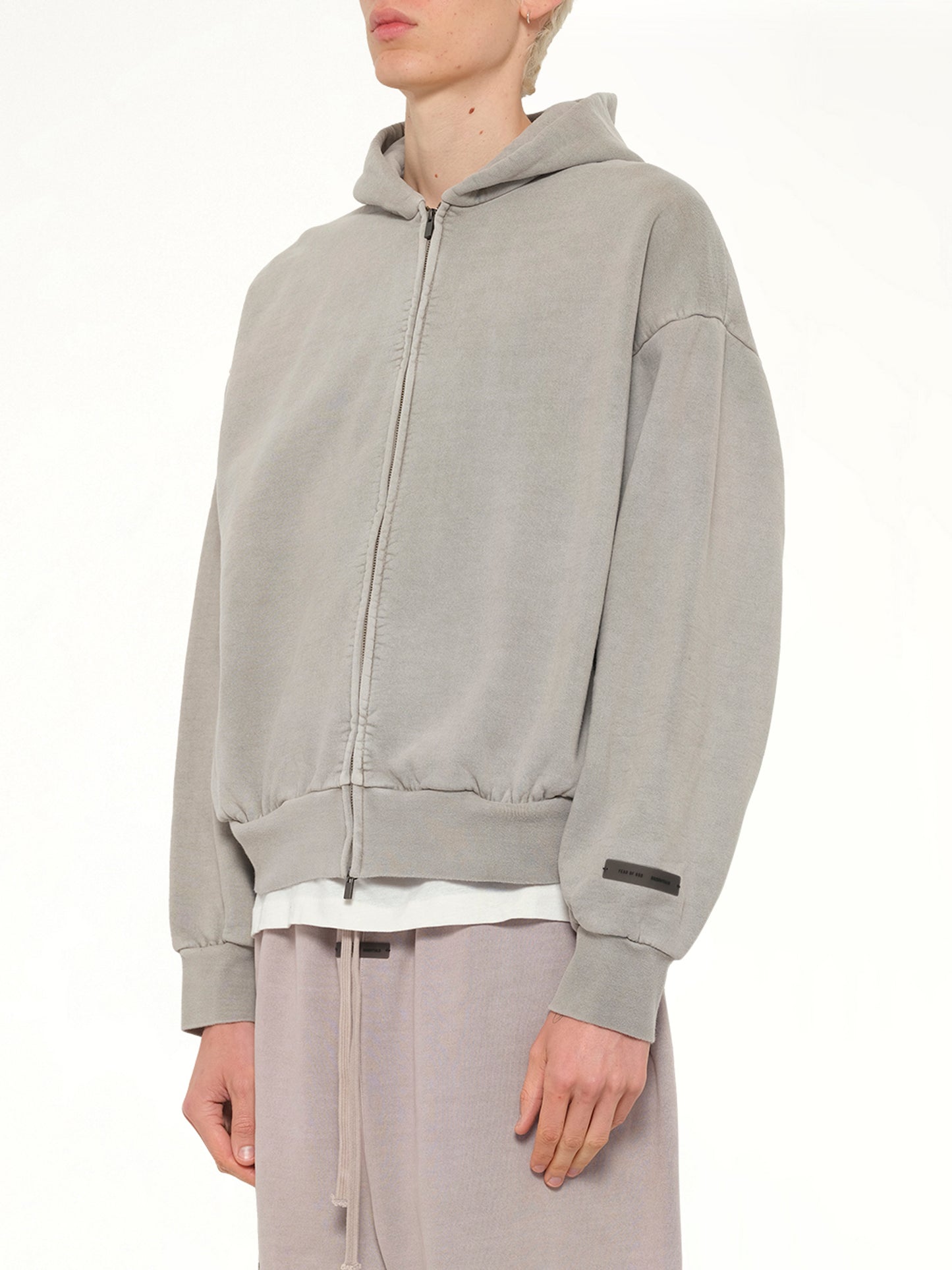 Classic Full Zip Hoodie in Smoke Grey