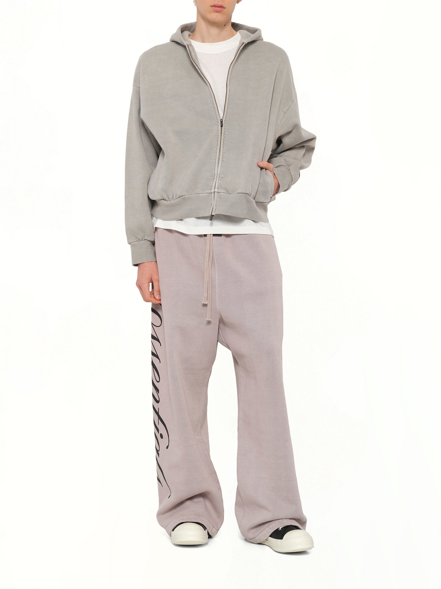 Classic Full Zip Hoodie in Smoke Grey