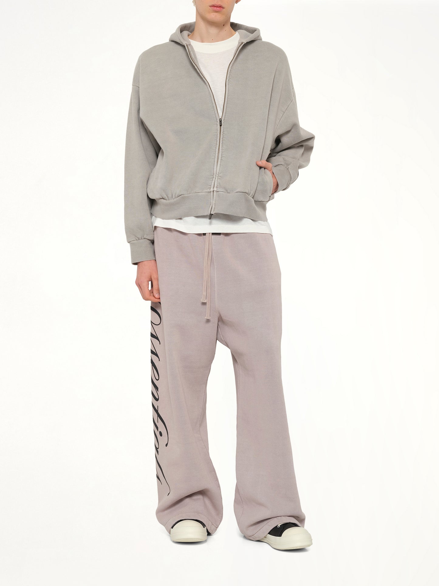 Classic Full Zip Hoodie in Smoke Grey