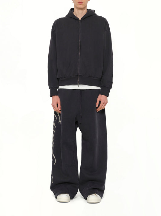 Classic Full Zip Hoodie in Vintage Black