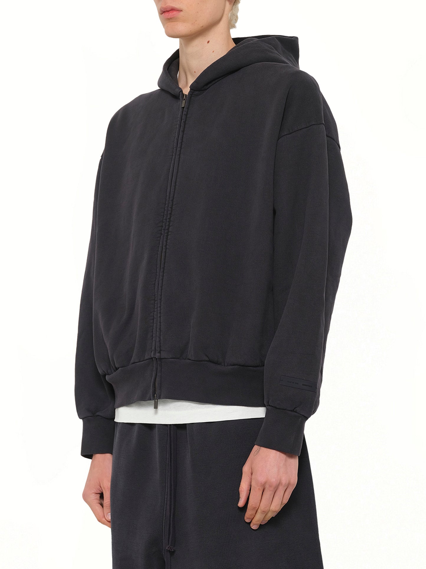 Classic Full Zip Hoodie in Vintage Black