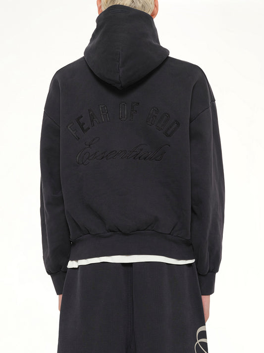 Classic Full Zip Hoodie in Vintage Black