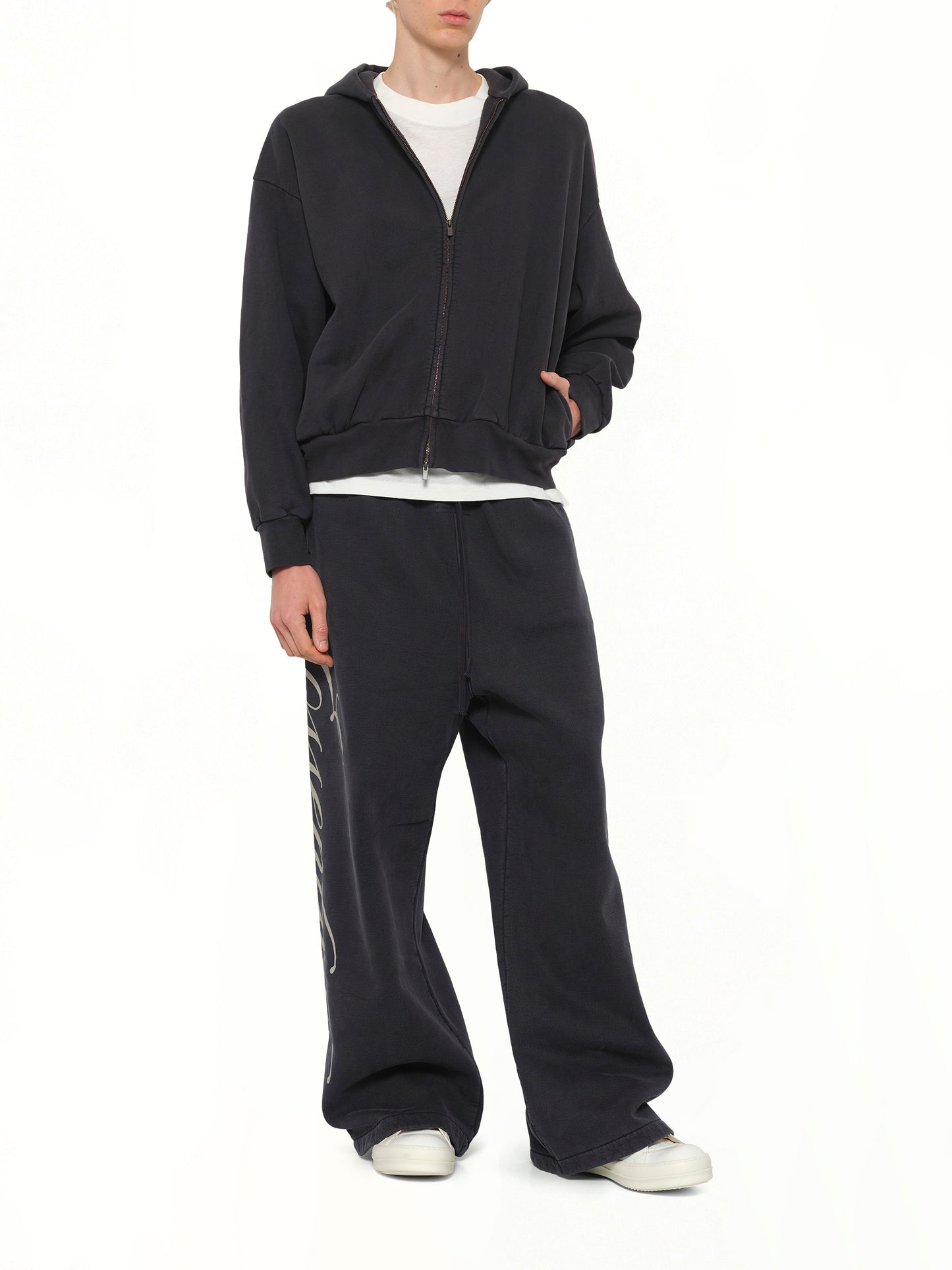 Classic Full Zip Hoodie in Vintage Black