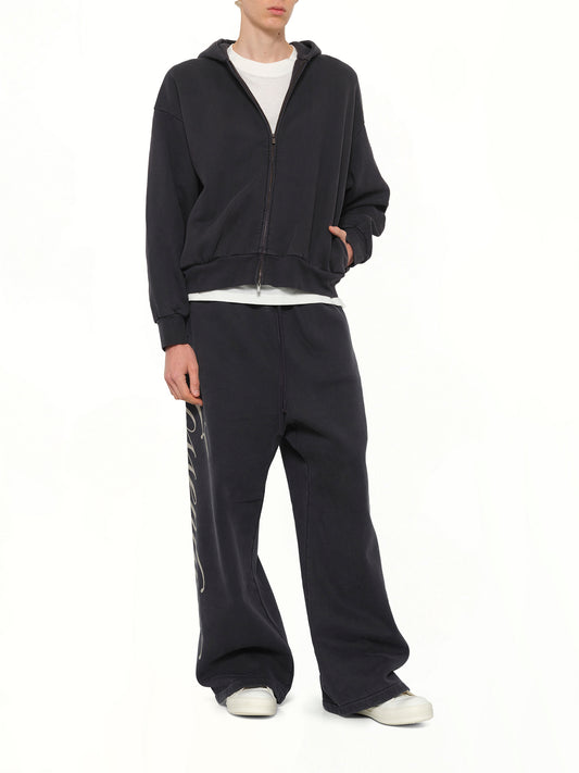 Classic Full Zip Hoodie in Vintage Black