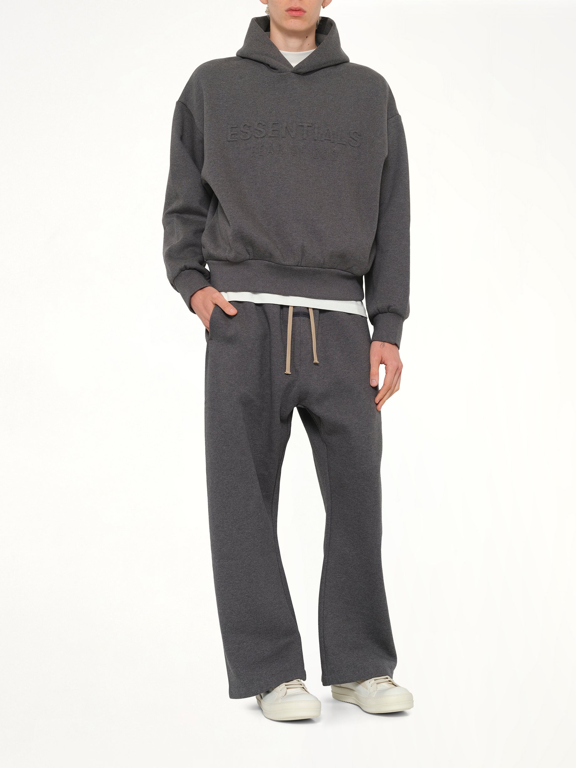 차콜 헤더 클래식 후디