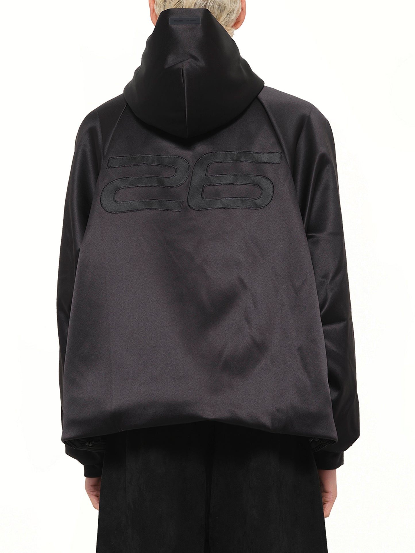 Hooded Bomber Jacket in Vintage Black