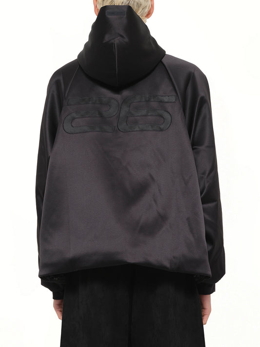 Hooded Bomber Jacket in Vintage Black