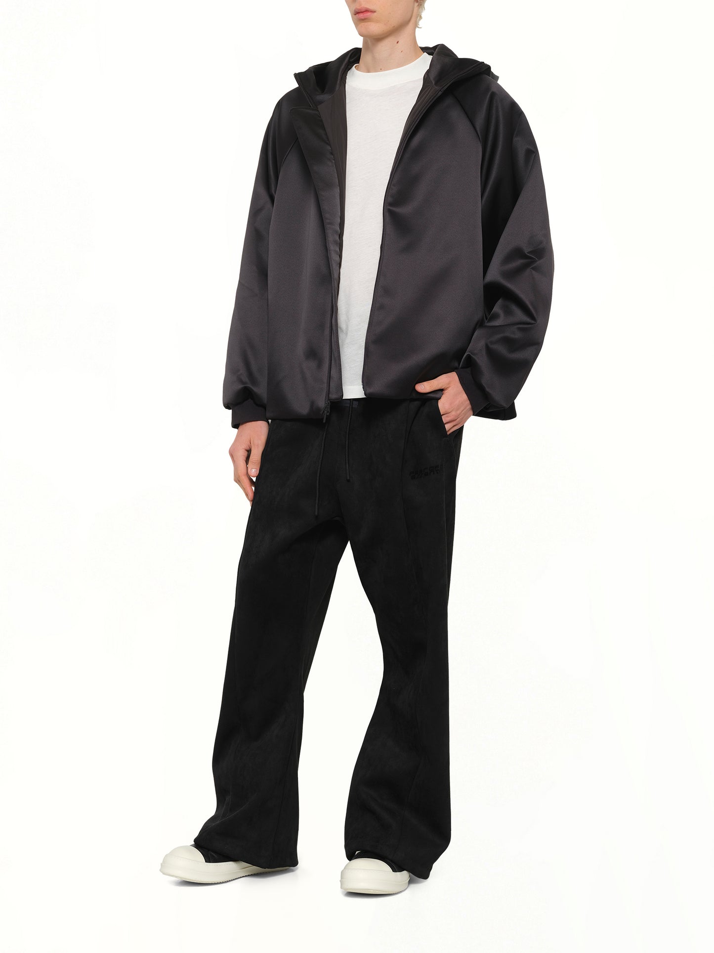 Hooded Bomber Jacket in Vintage Black