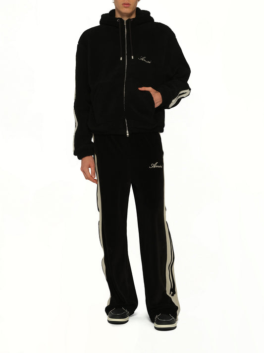 Bones Fleece Zip Hoodie in Black