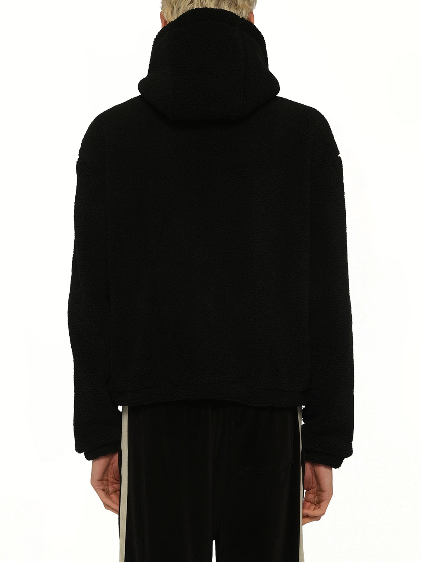 Bones Fleece Zip Hoodie in Black