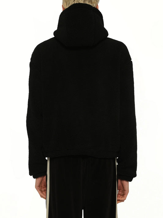 Bones Fleece Zip Hoodie in Black