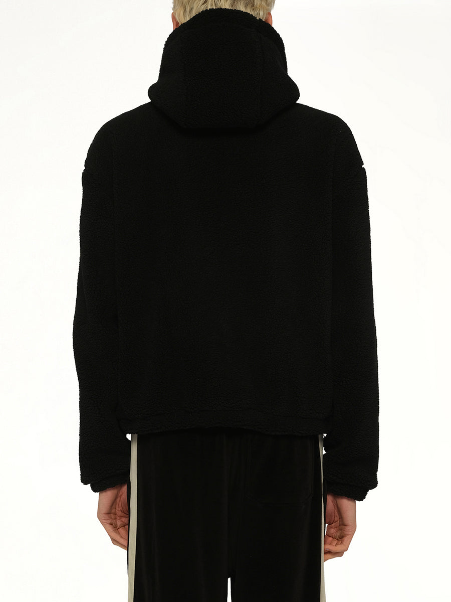 Bones Fleece Zip Hoodie in Black
