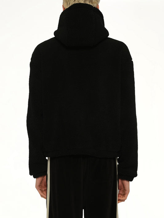 Bones Fleece Zip Hoodie in Black