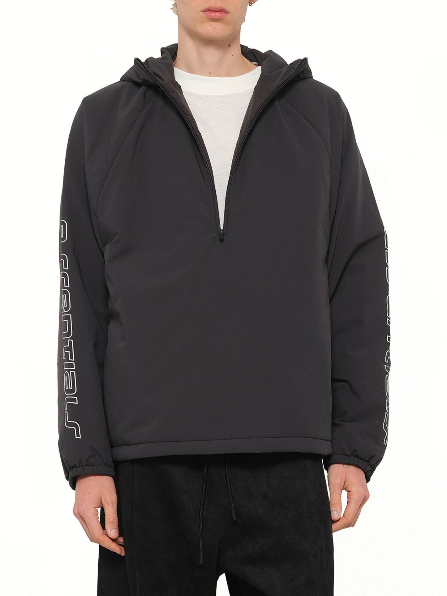 Half Zip Anorak in Vintage Black