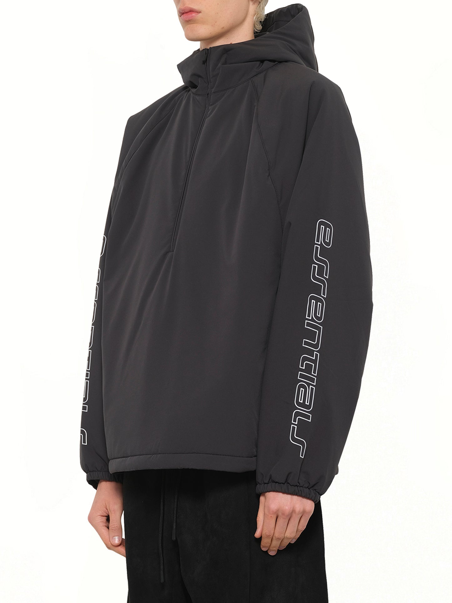 Half Zip Anorak in Vintage Black