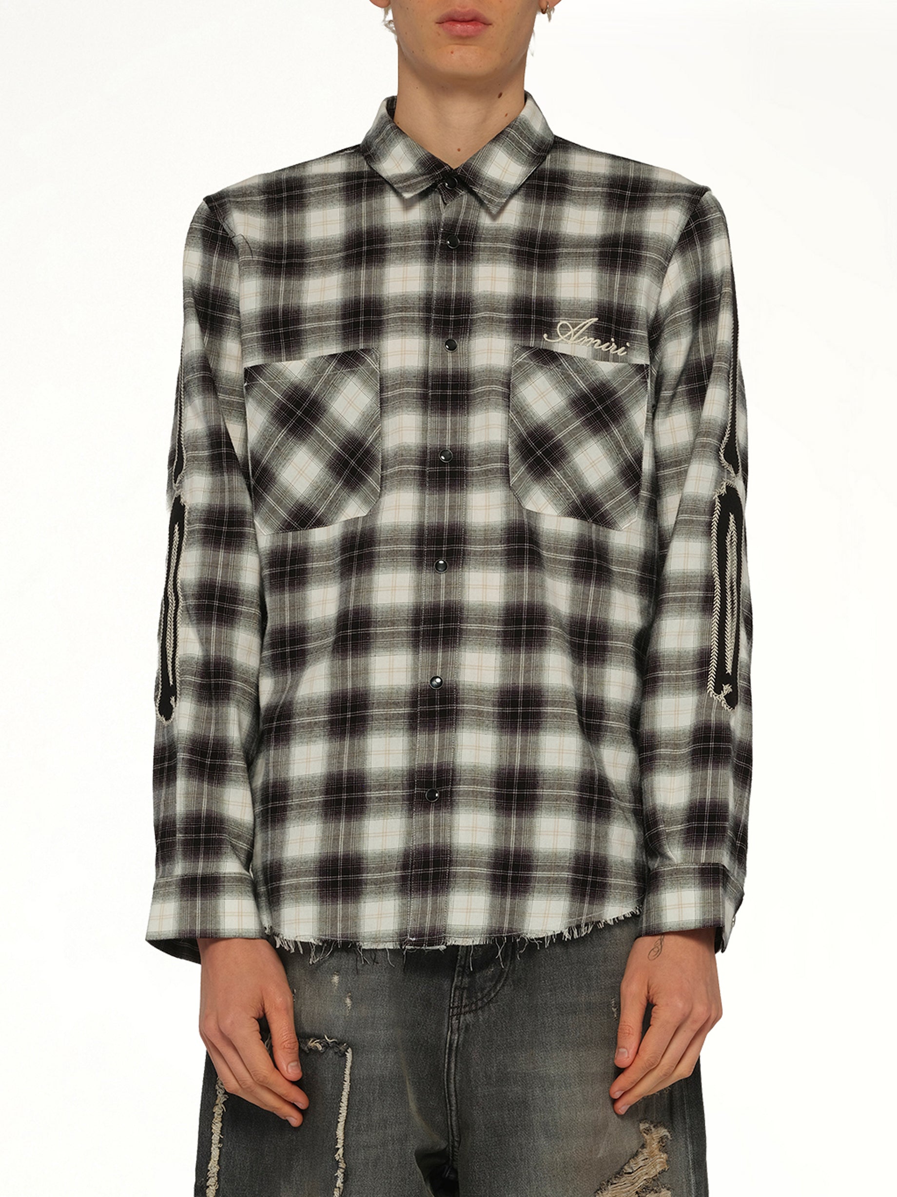 Bones Flannel Overshirt in Black