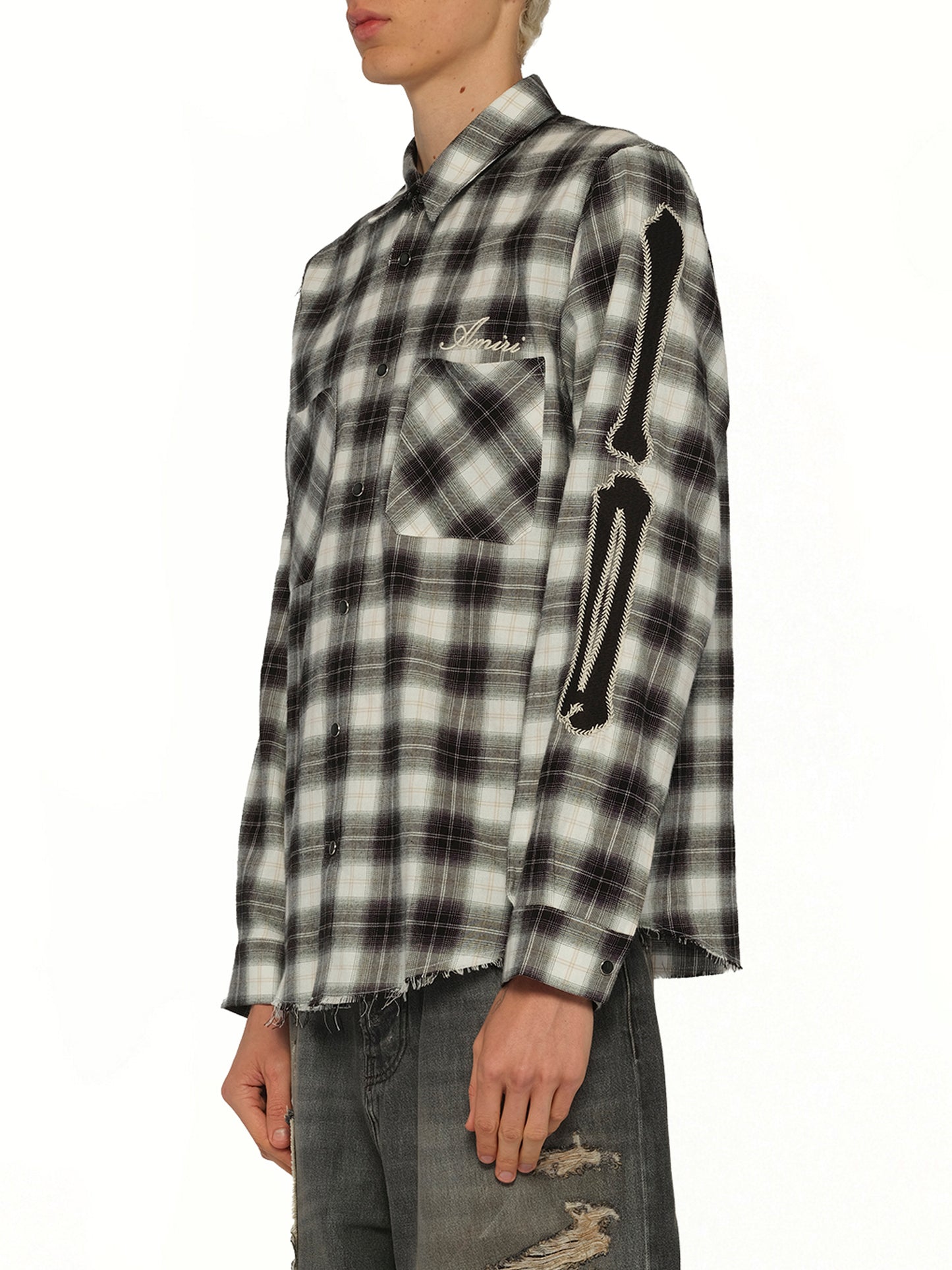 Bones Flannel Overshirt in Black