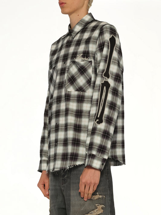 Bones Flannel Overshirt in Black