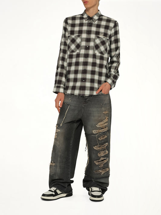 Bones Flannel Overshirt in Black