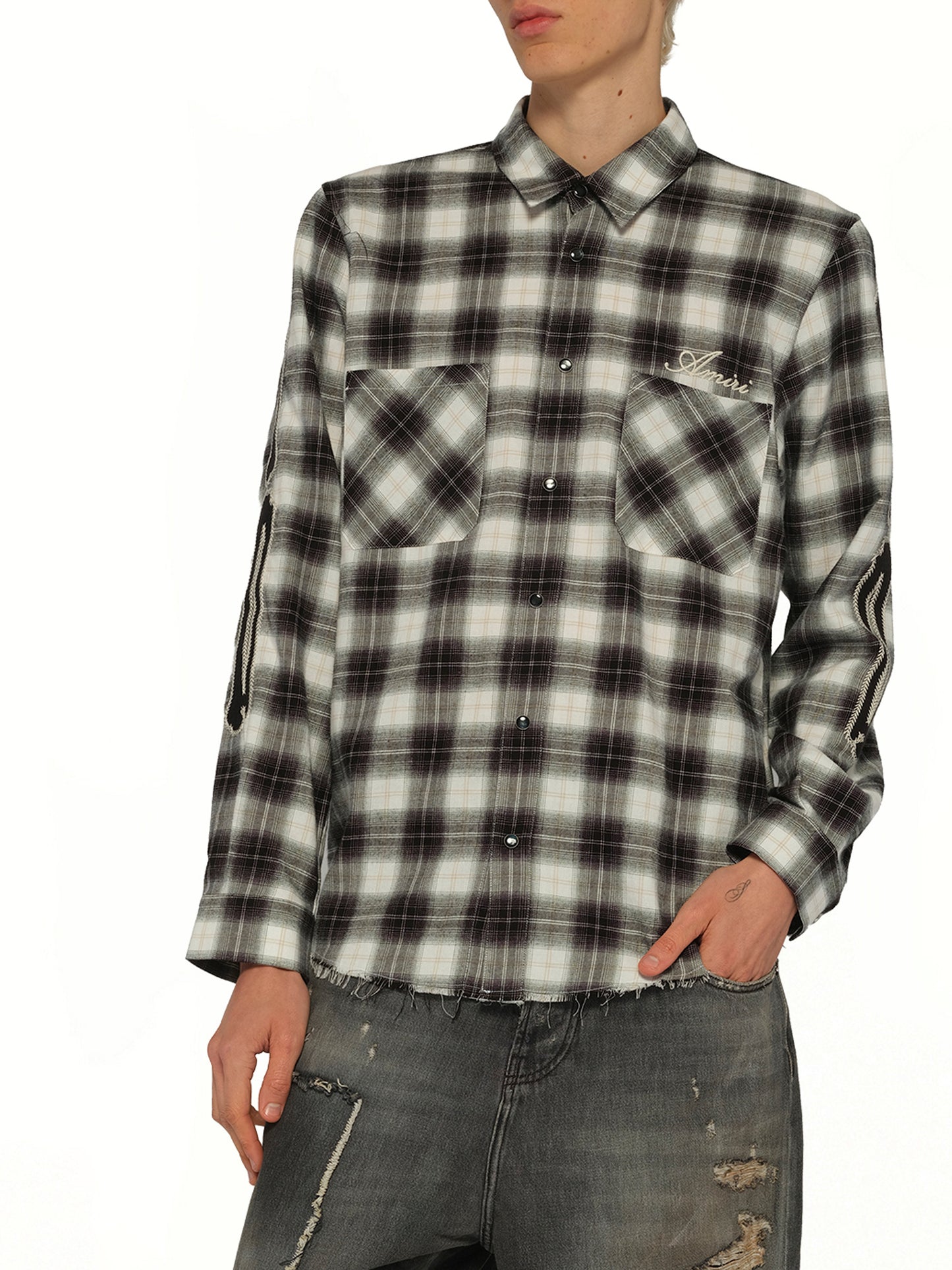 Bones Flannel Overshirt in Black