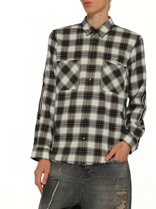 Bones Flannel Overshirt in Black