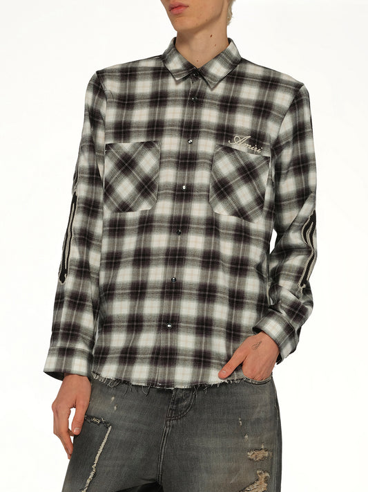 Bones Flannel Overshirt in Black