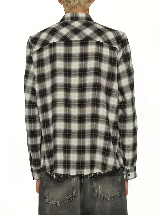 Bones Flannel Overshirt in Black