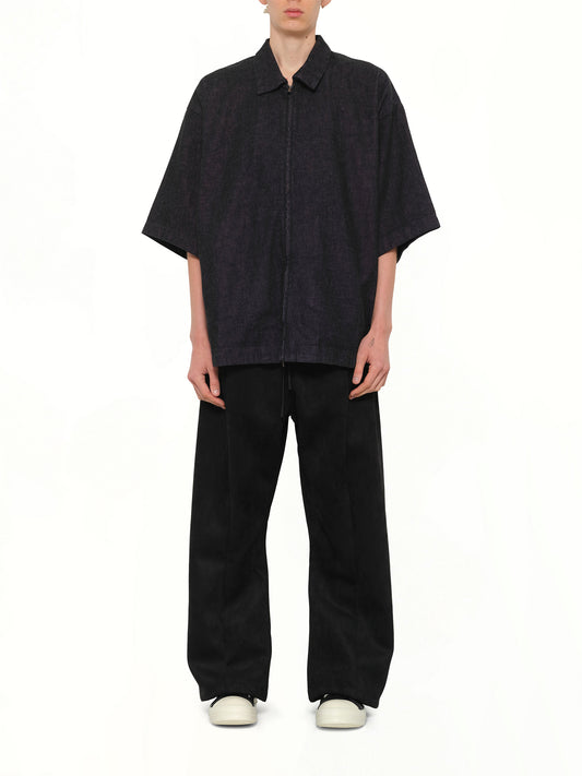 Full Zip Work Shirt in Vintage Black