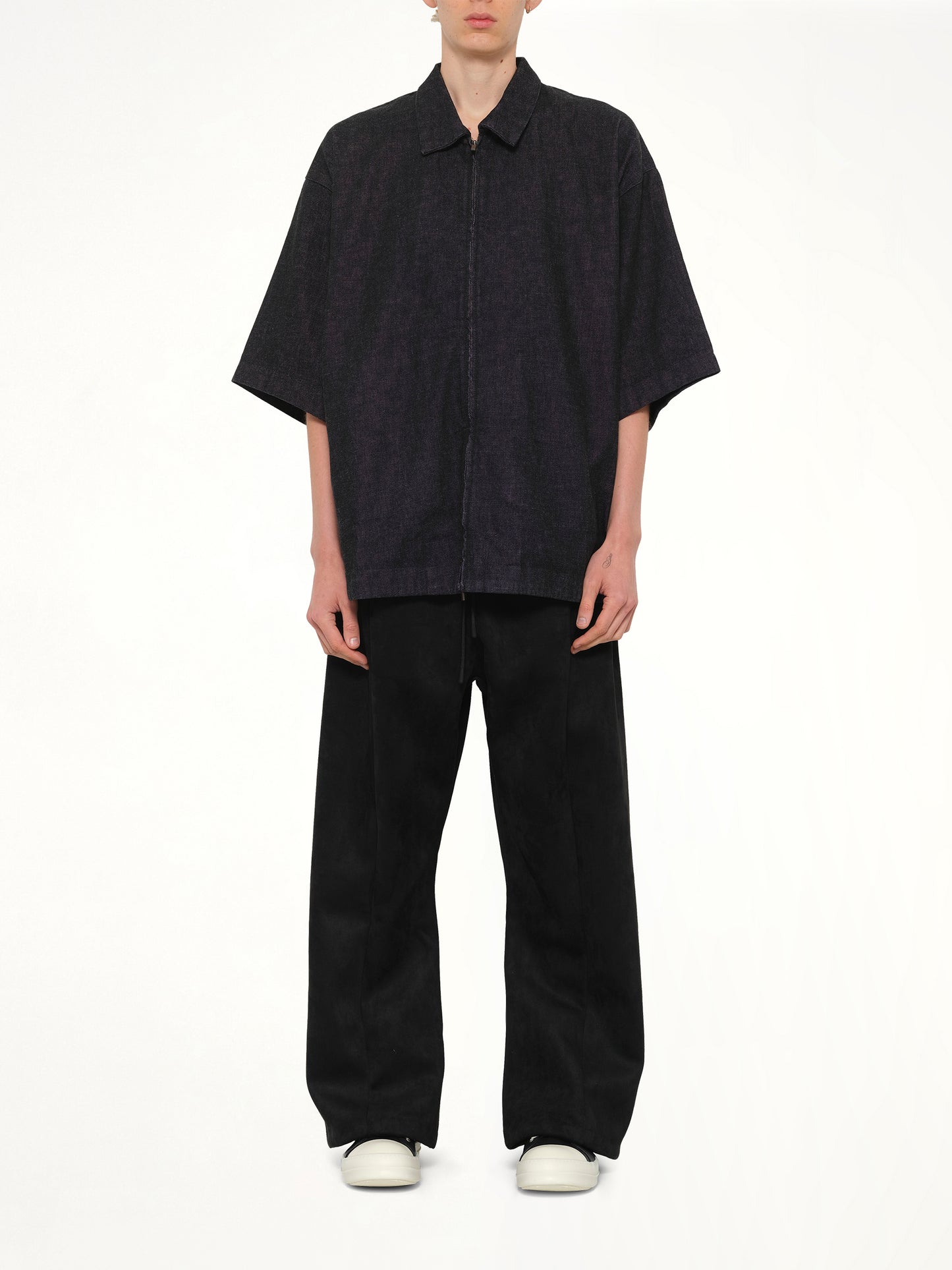 Full Zip Work Shirt in Vintage Black