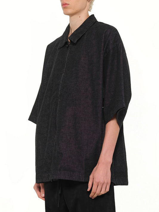 Full Zip Work Shirt in Vintage Black