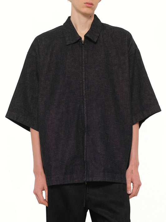 Full Zip Work Shirt in Vintage Black