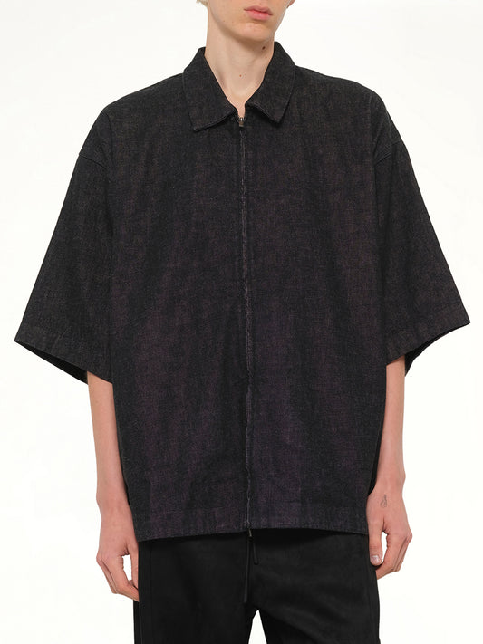 Full Zip Work Shirt in Vintage Black