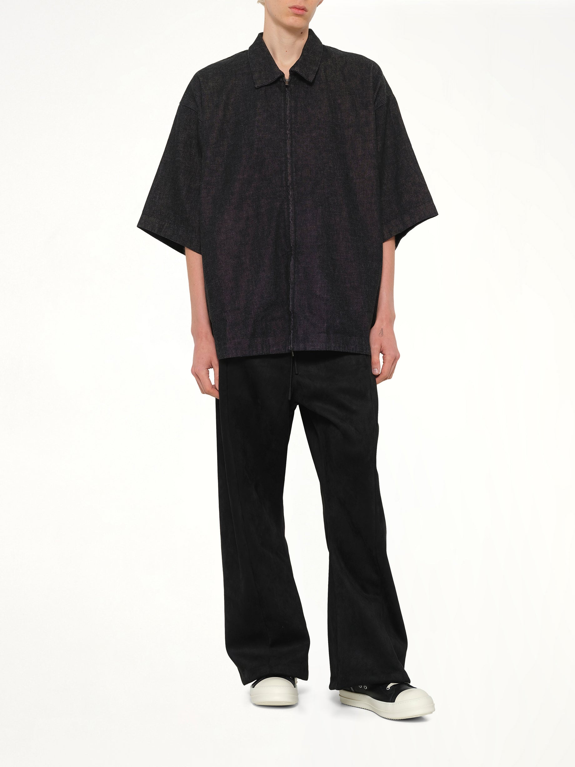 Full Zip Work Shirt in Vintage Black