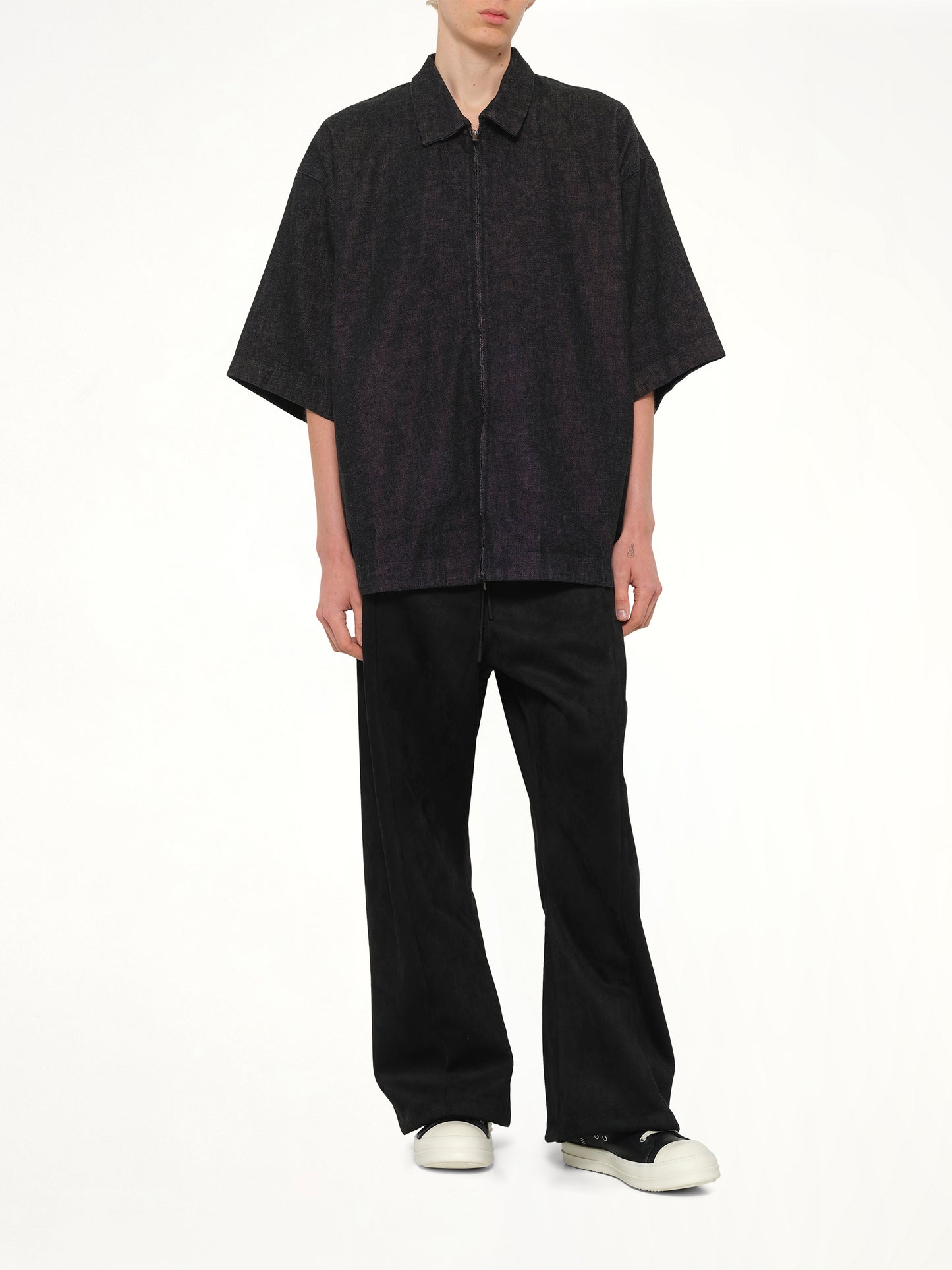 Full Zip Work Shirt in Vintage Black